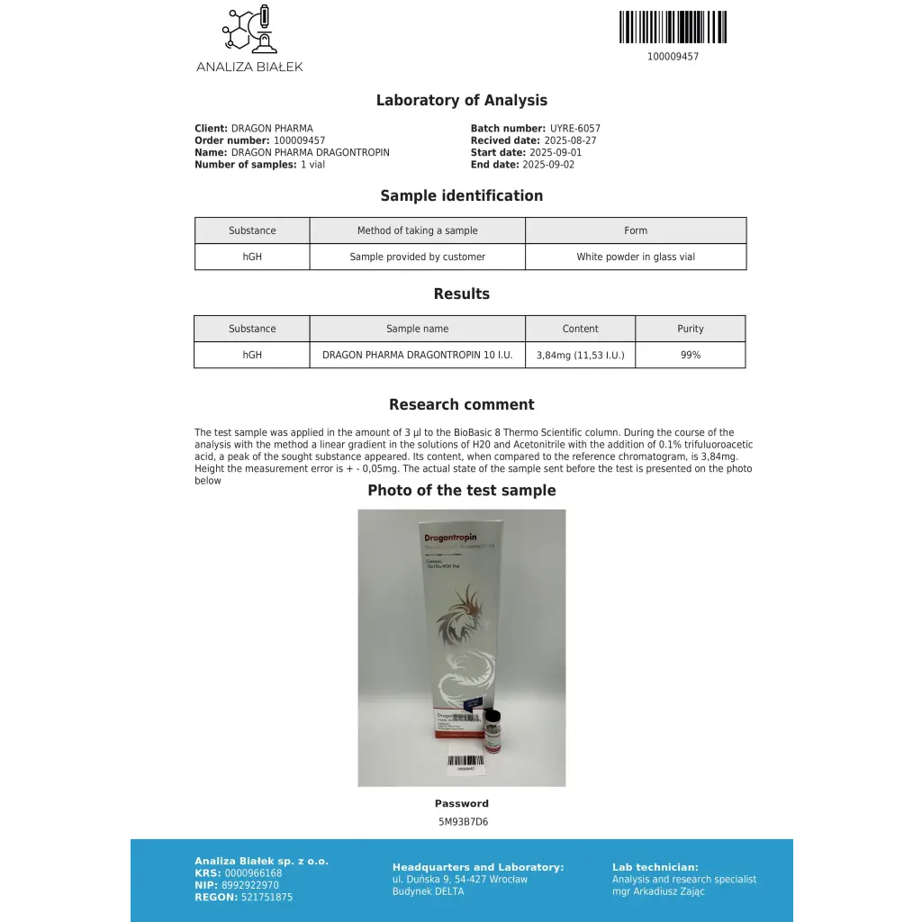 DragonTropin Dragon Pharma, Europe